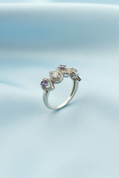 Pear Shape Purple Ring