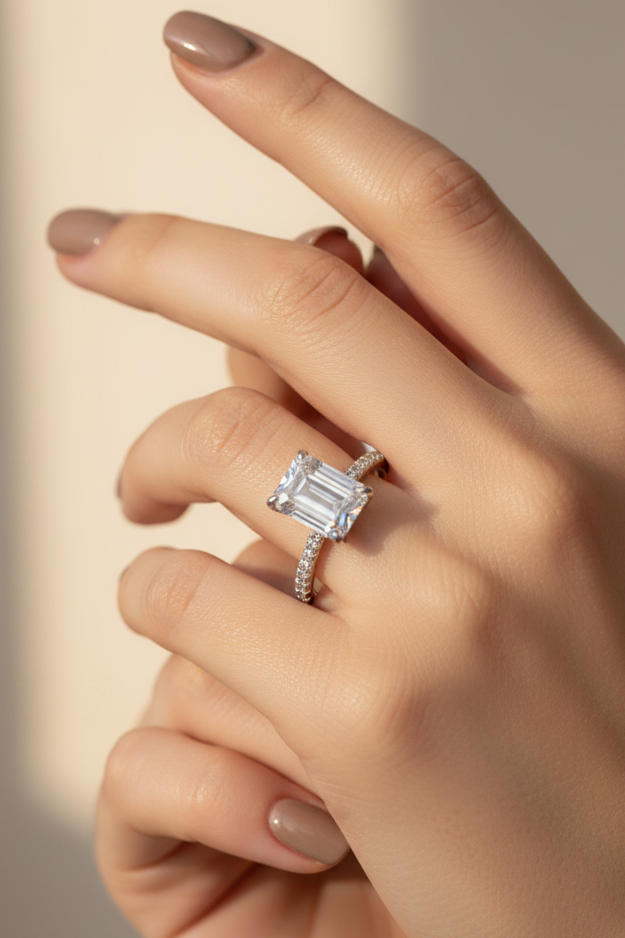 Emerald Solitaire Ring