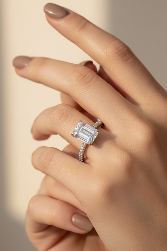Emerald Solitaire Ring