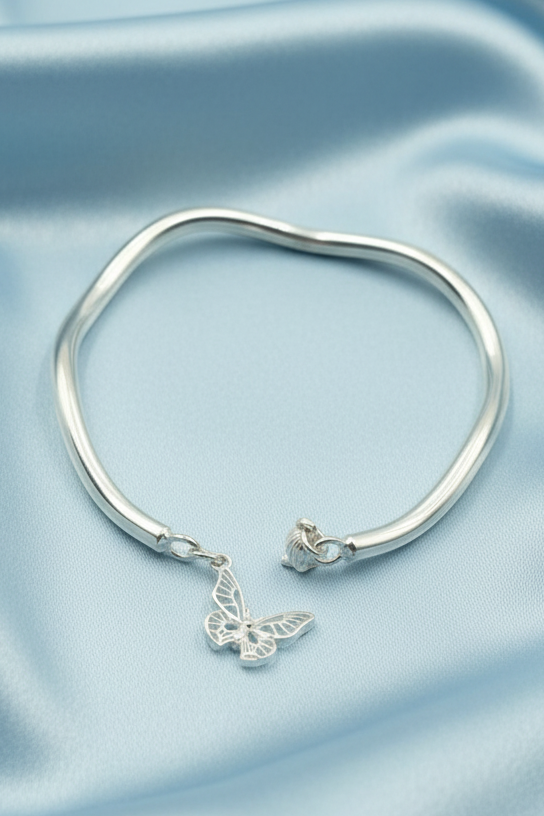999 Butterfly Charm Bangle