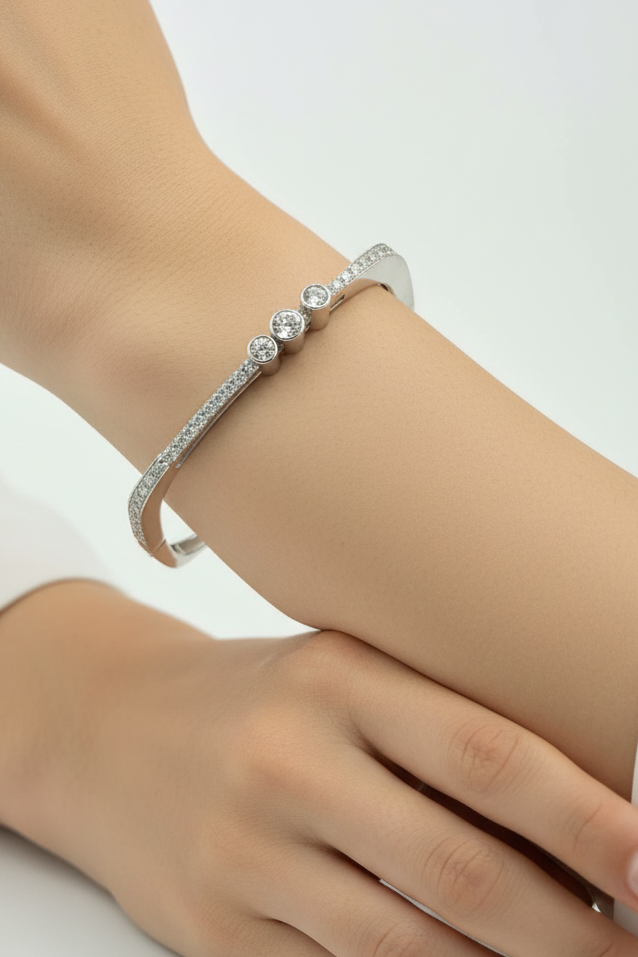 Astra Geometric Diamond Bangle