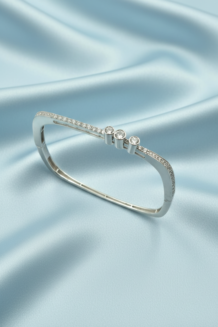 Astra Geometric Diamond Bangle