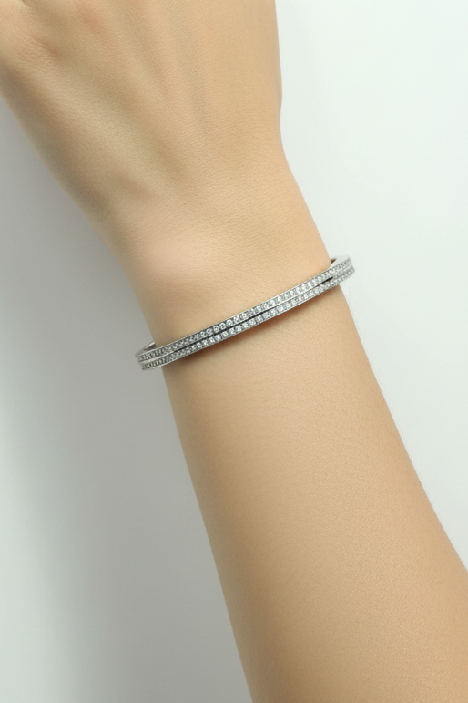 Eternity Sparkle Silver Bangles