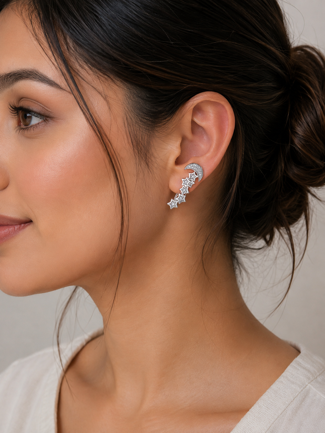 Star Moon Shaped Ear Cuffs