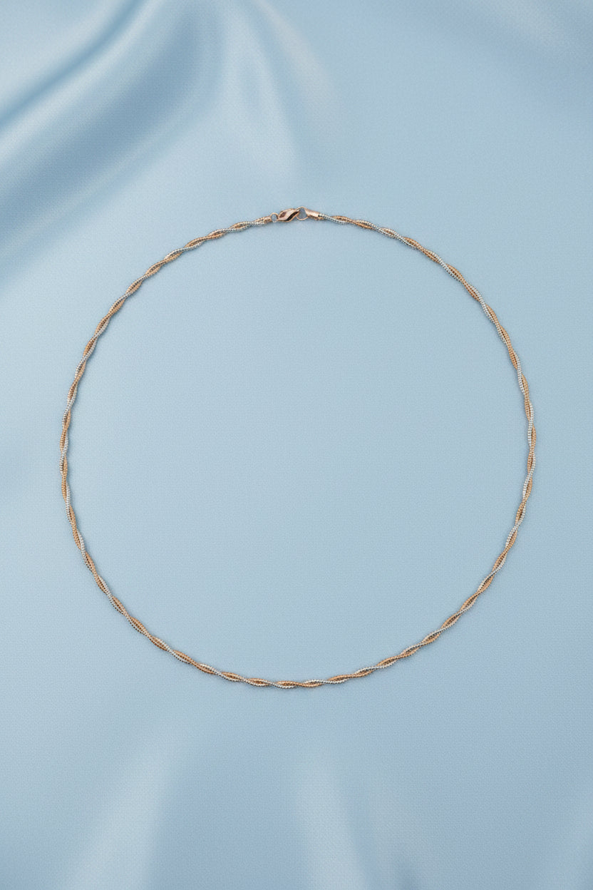 Two Toned Twisted Rope Chain