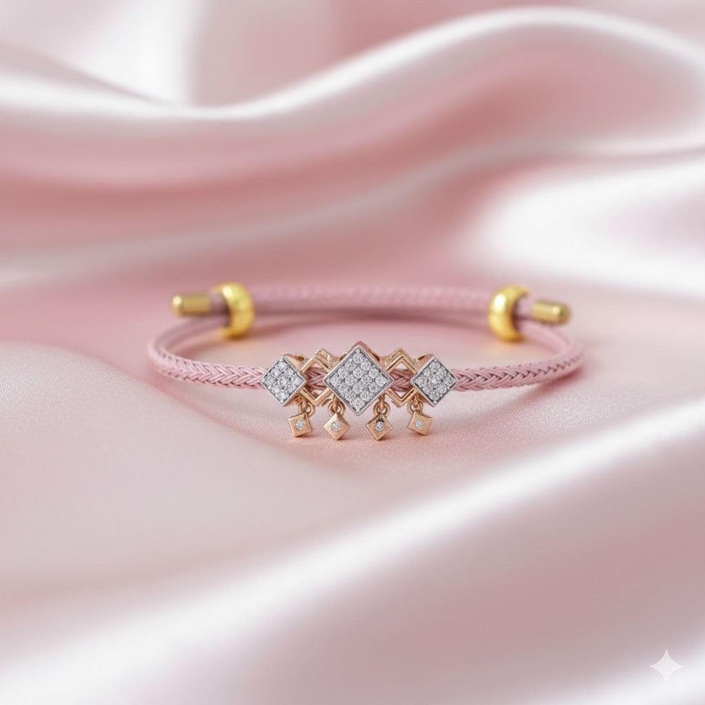 Pink Adjustable Belt Bracelet ( ABRW105 )