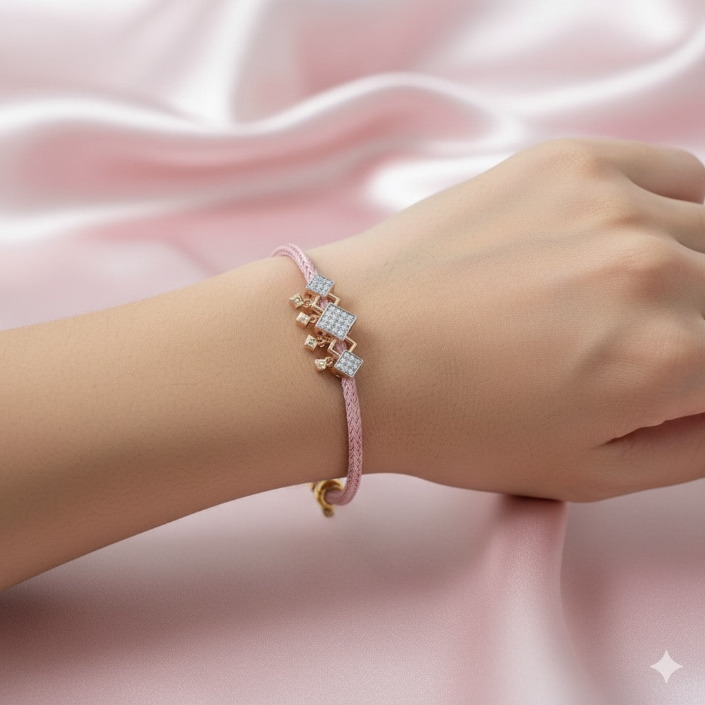 Pink Adjustable Belt Bracelet ( ABRW105 )