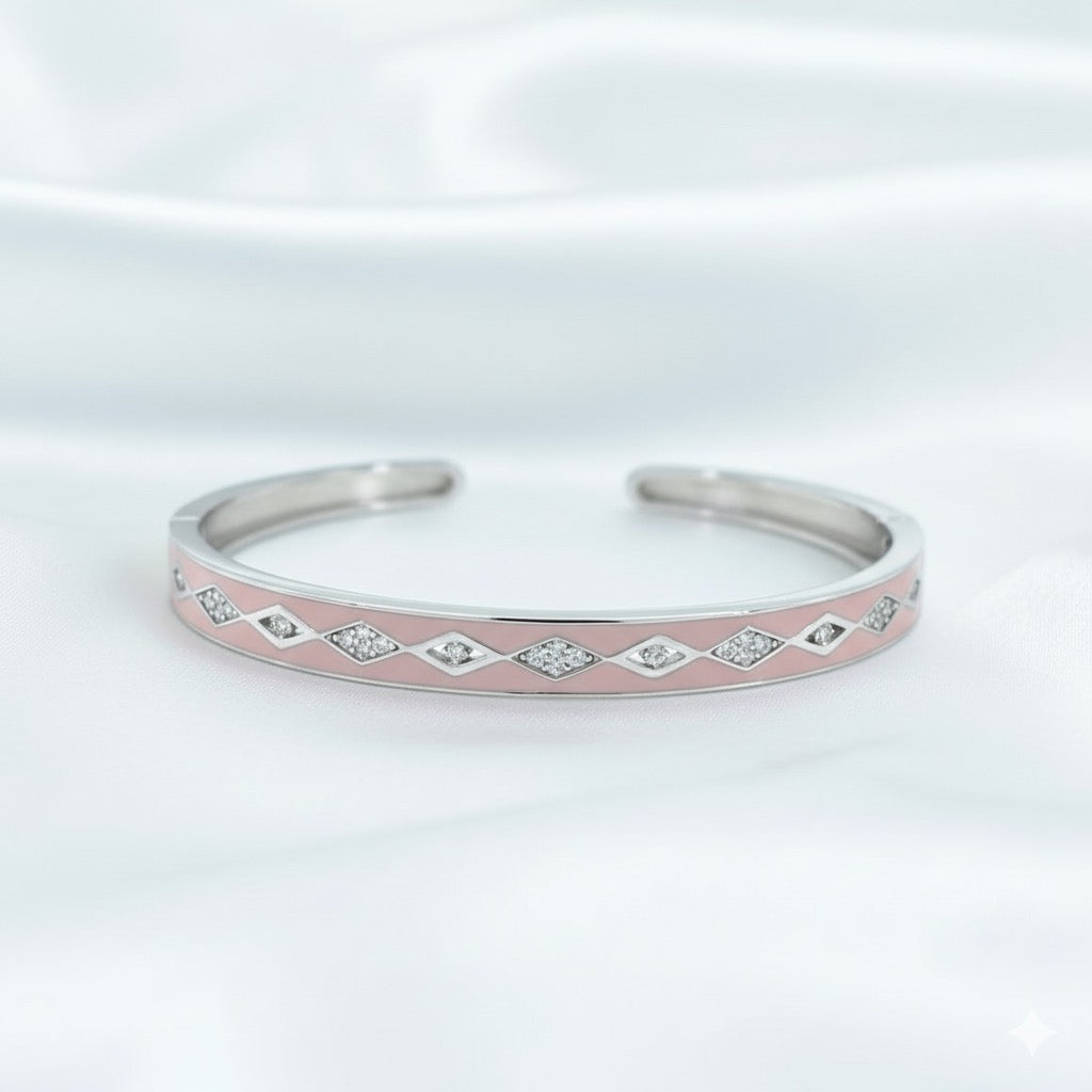Pink Enamel Bracelet ( KW016 )