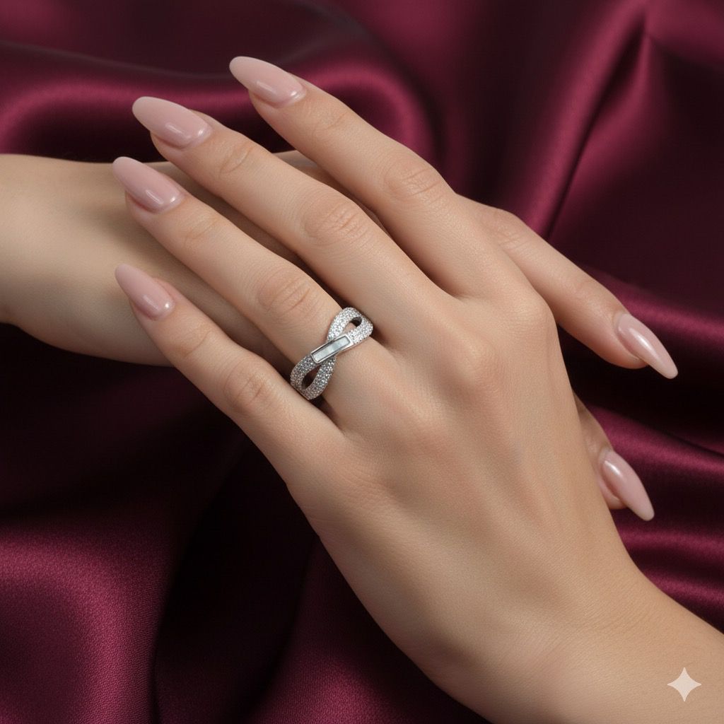 MOP Diamond Studded Ring ( KWR004 )