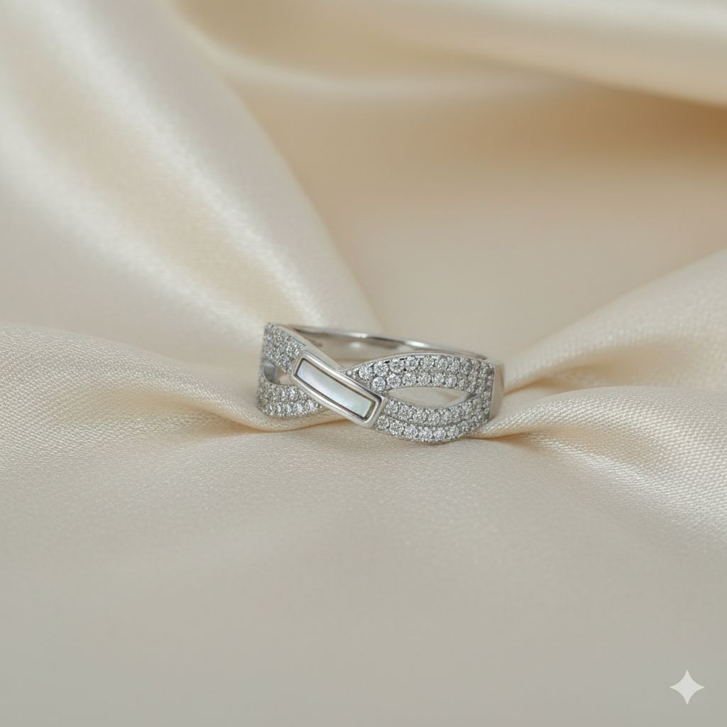 MOP Diamond Studded Ring ( KWR004 )