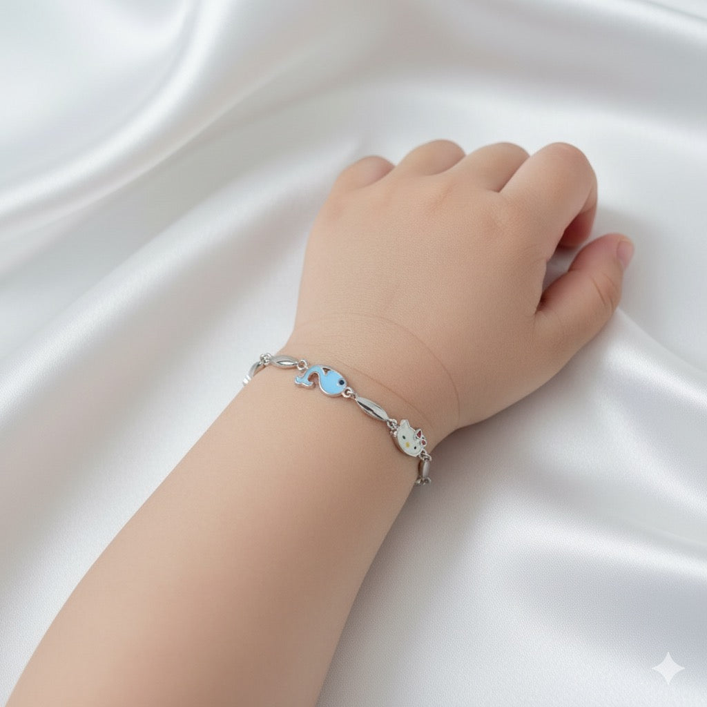 Fish n Kitty baby bracelet (BB1132)
