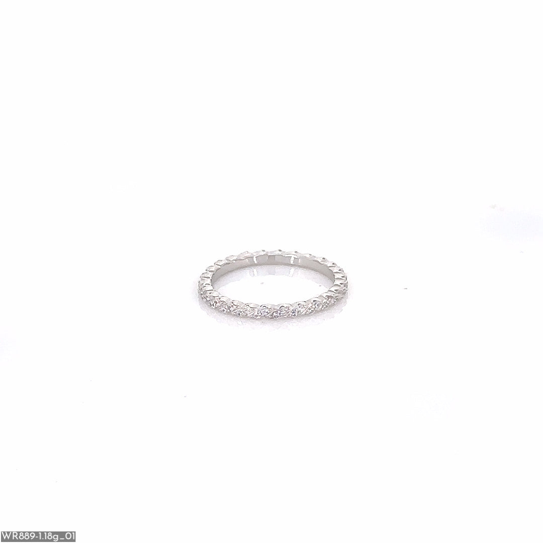 Thin Band Silver Ring ( WR889 )