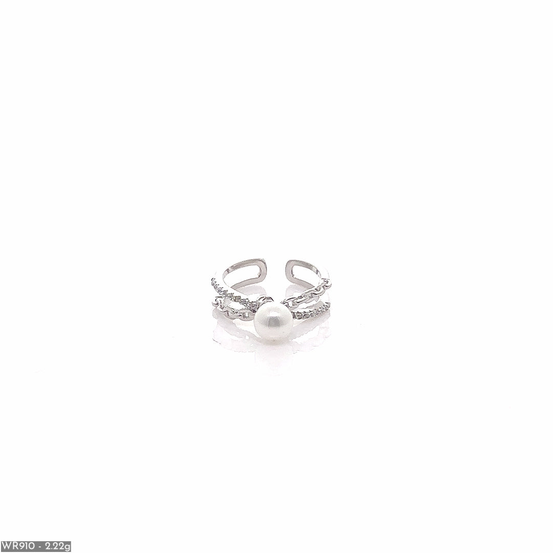 Enriched Pearl Silver Ring ( WR910 )