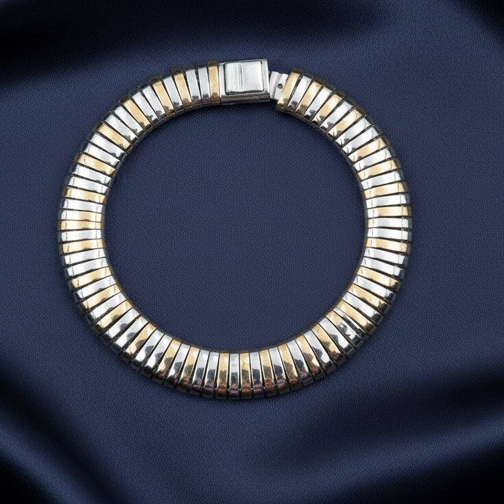 Dual Tone Men's Bracelet