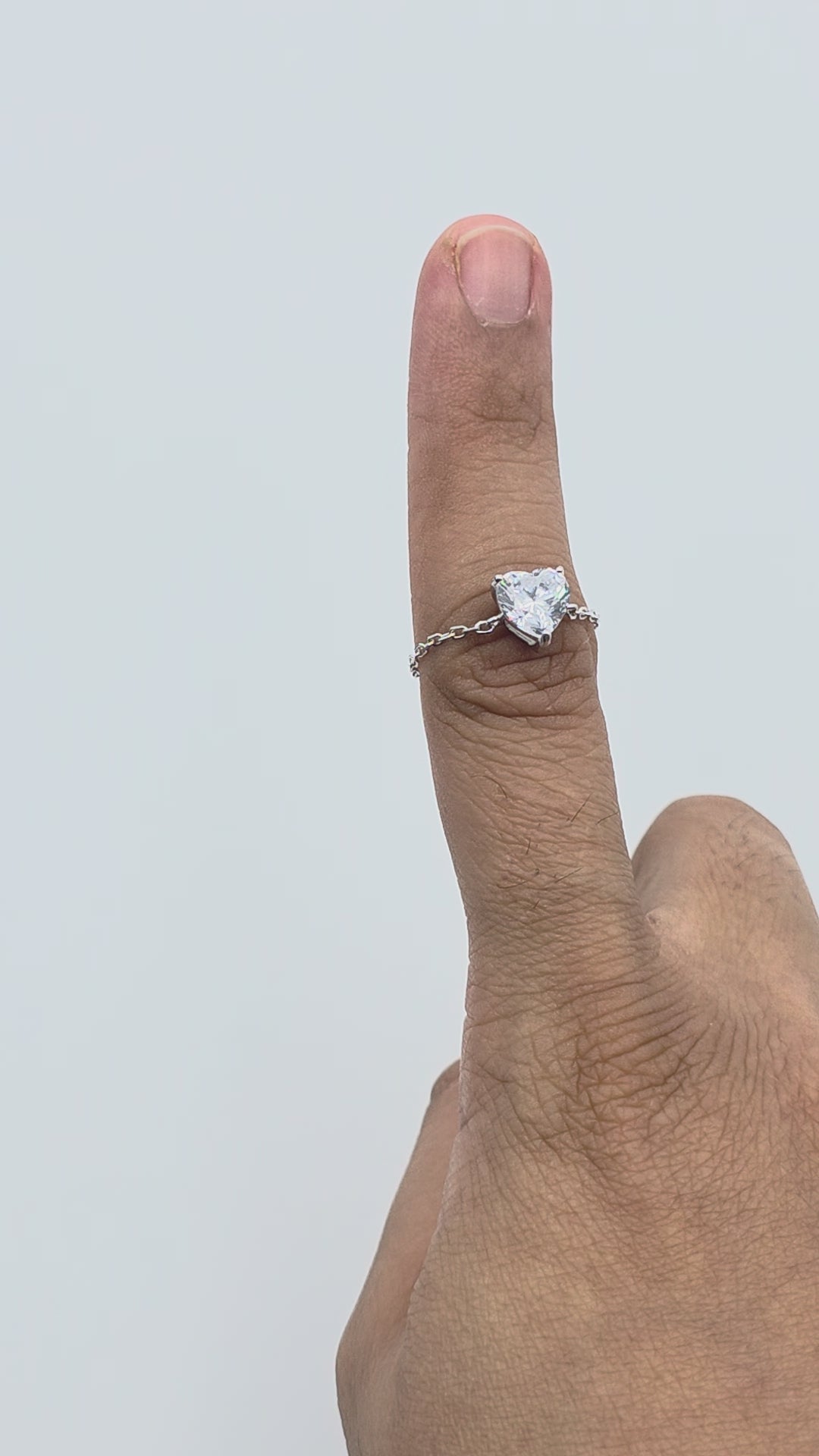 Heart Shape Chain Ring