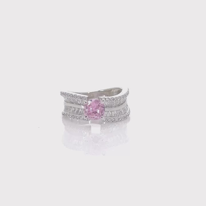 Pink Stone Solitaire Ring