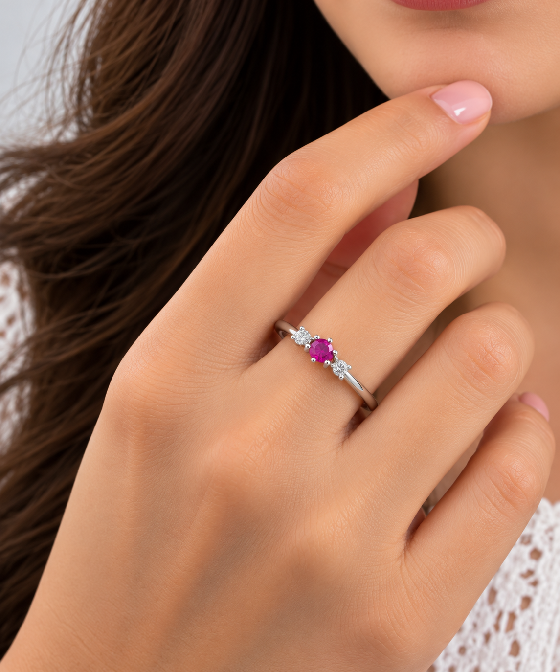 Ruby Solitaire Ring