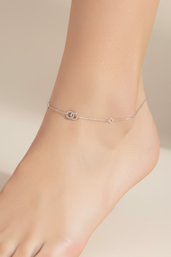 Clover Interlocking Anklets