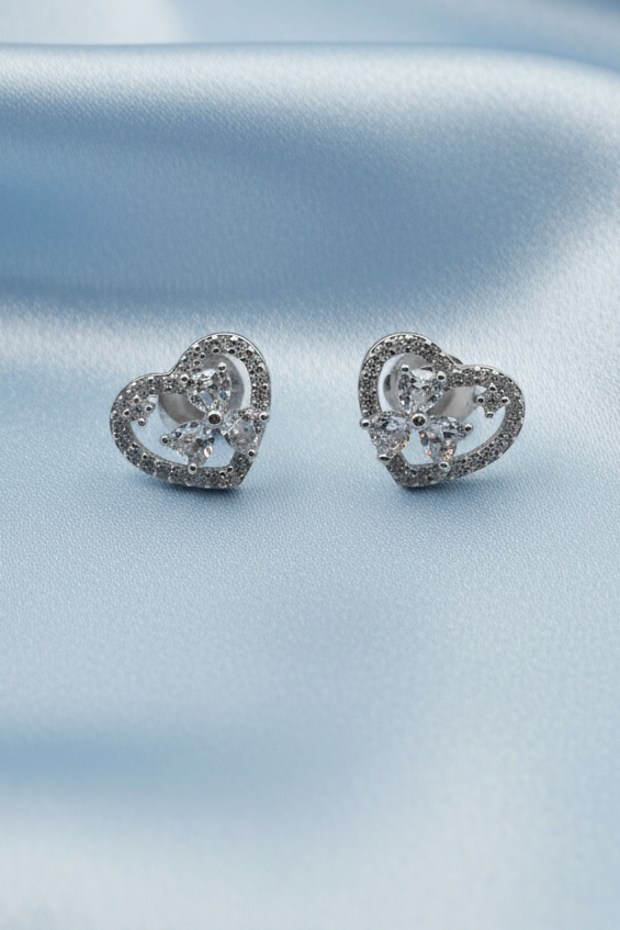 Floral Heart Earrings