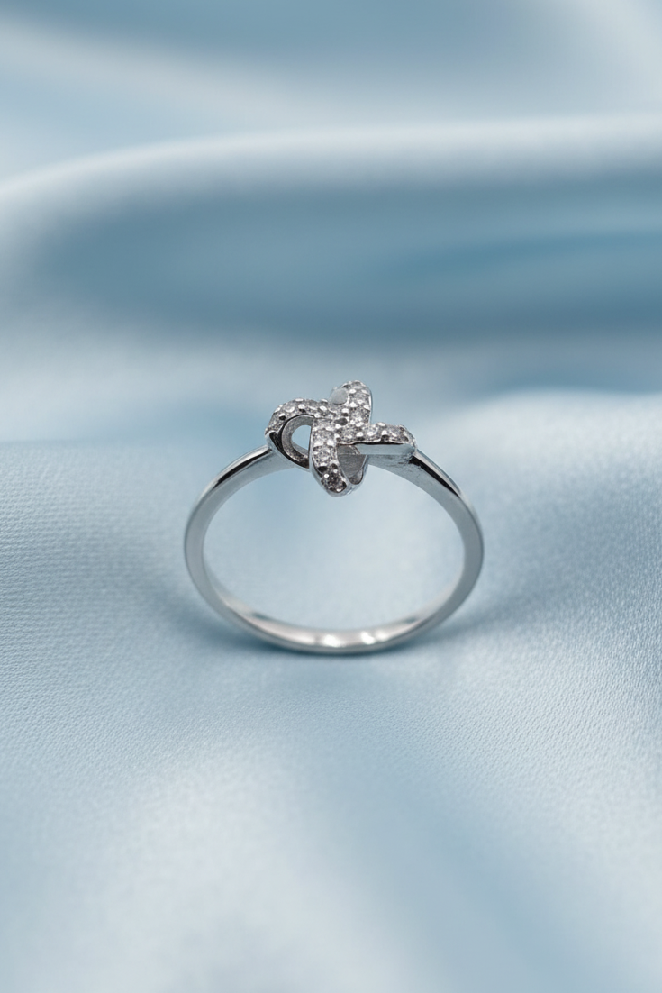 Flower Solitaire Ring