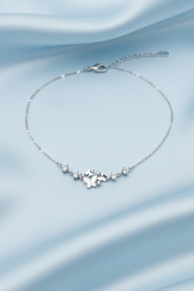MOP Crystal Charm Bracelet