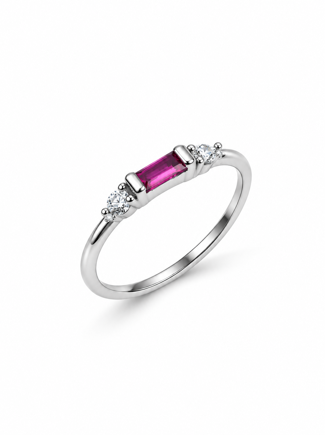 Pink Baguette Ring