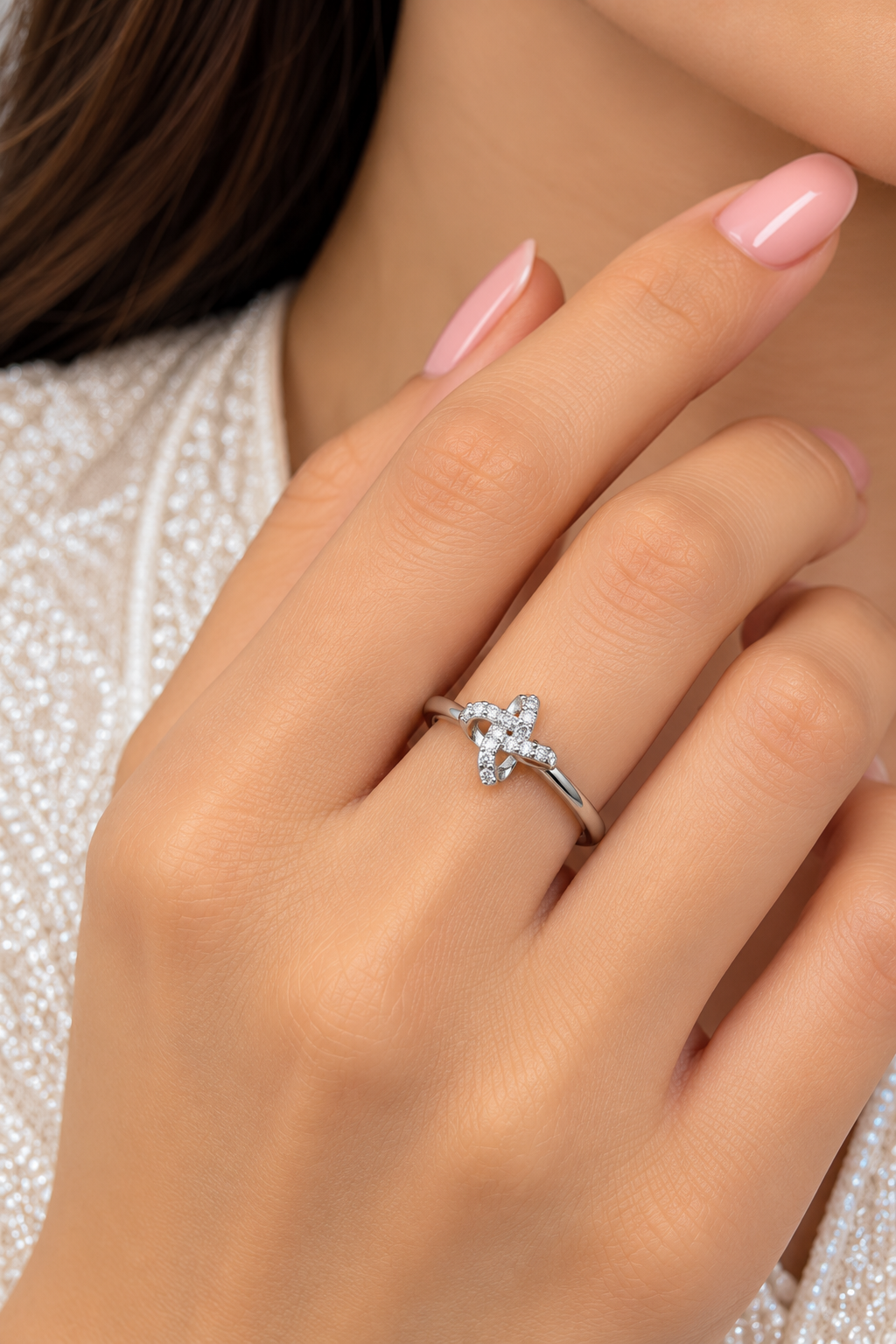Flower Solitaire Ring