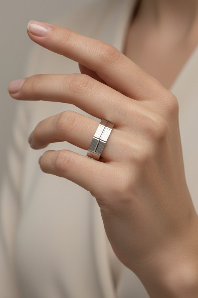 Matte Silver Band Ring