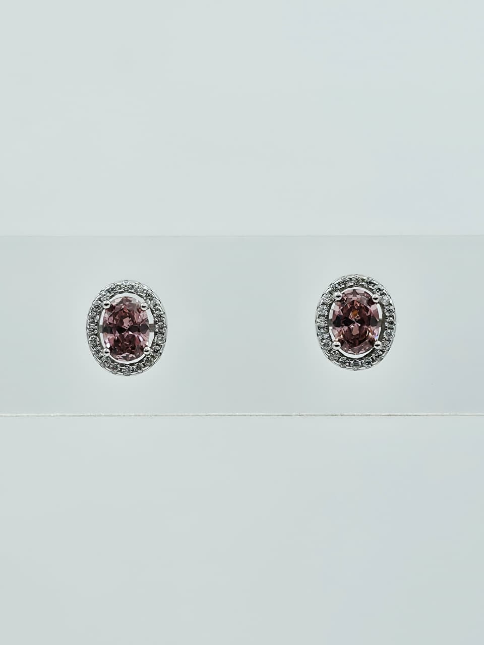 Oval Brown Stud Earrings