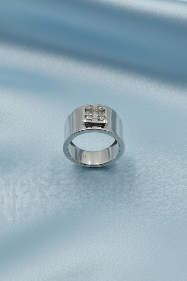 Cushion Cluster Broad Ring