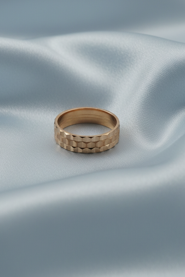 Rose Gold Watch Link Band Ring