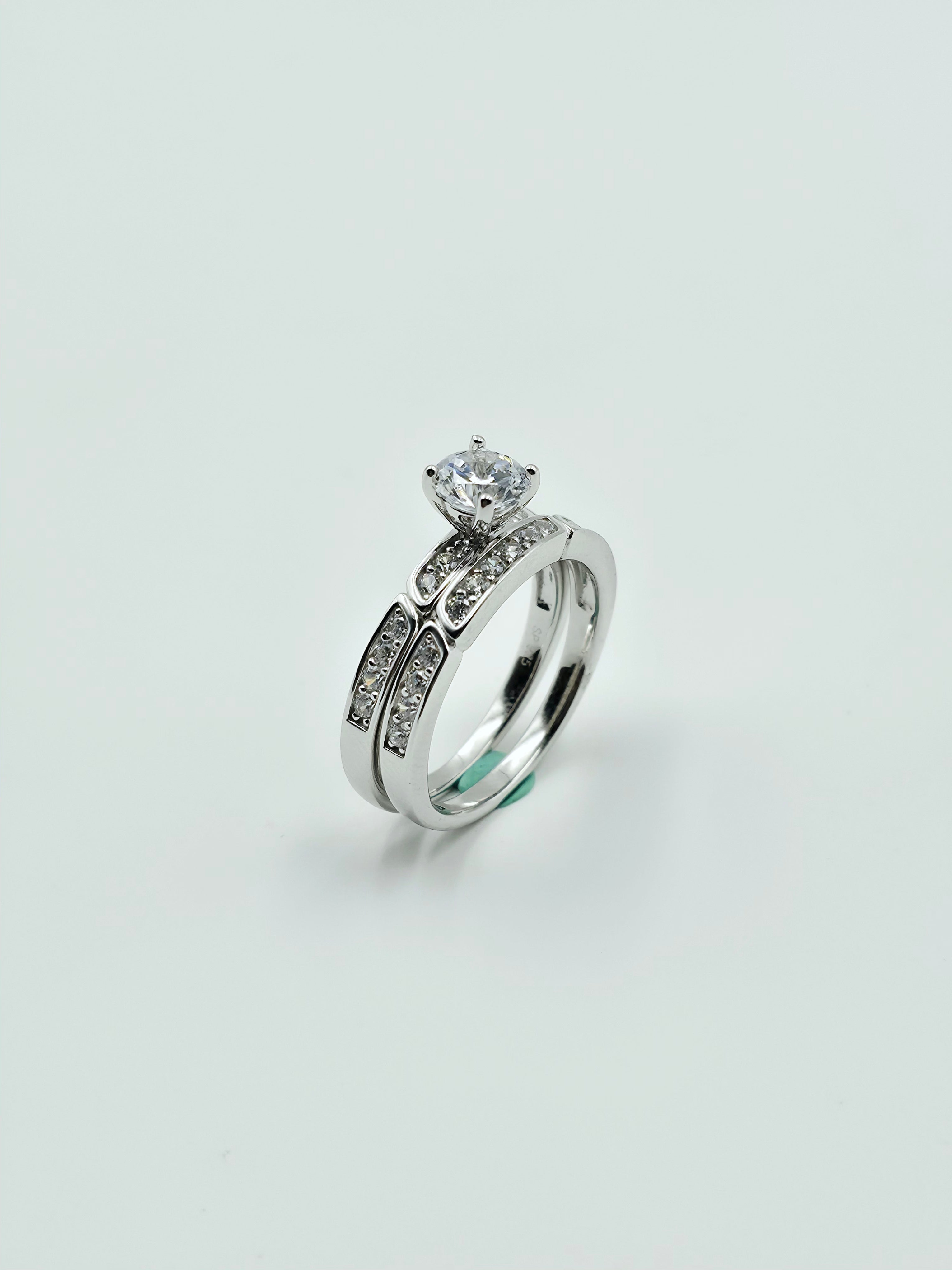 Matching Solitaire Engagement Ring