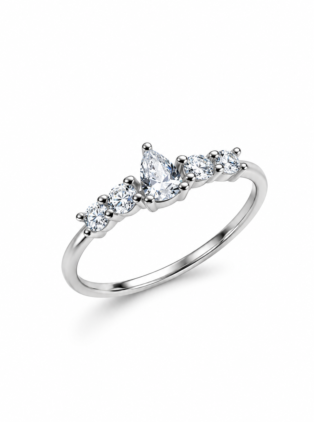 Multi Stone Pear Ring