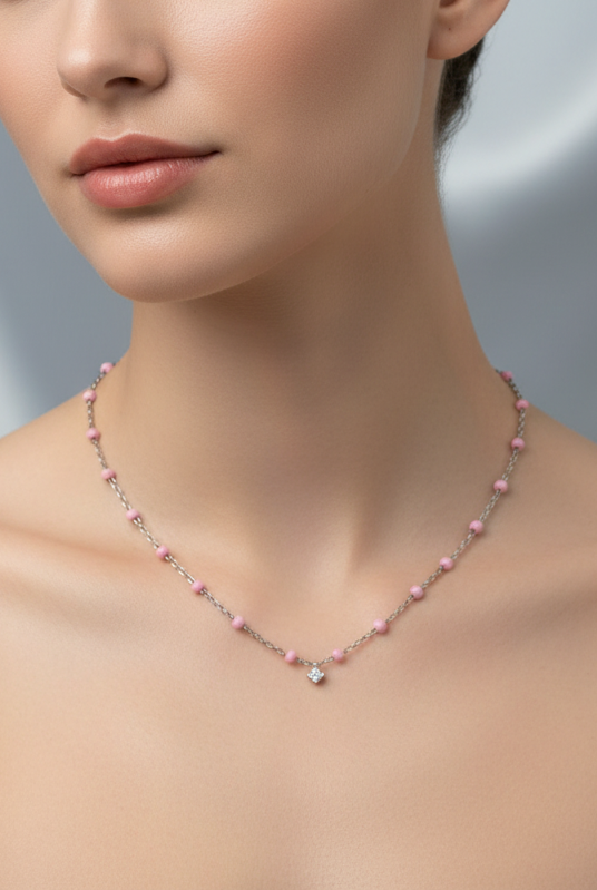 Pink Enamel Chain