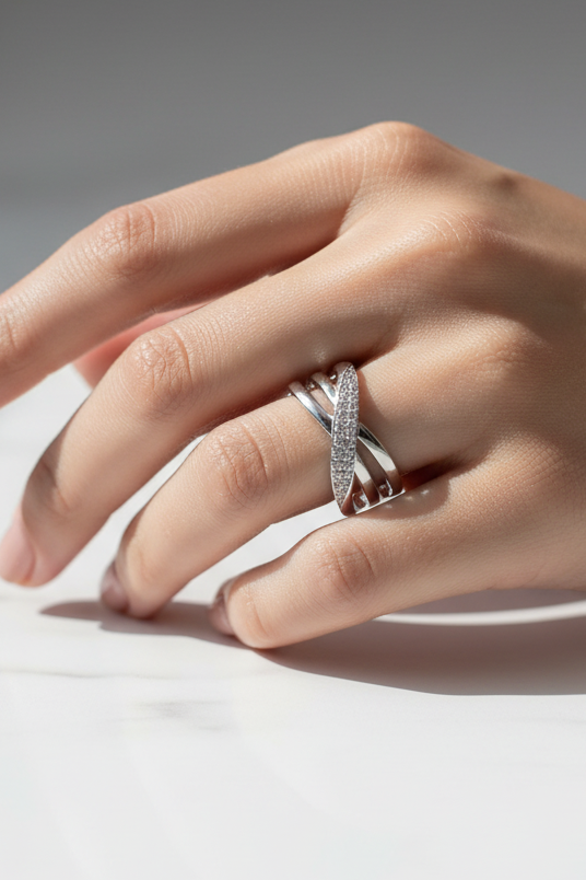 Crossover Band Ring