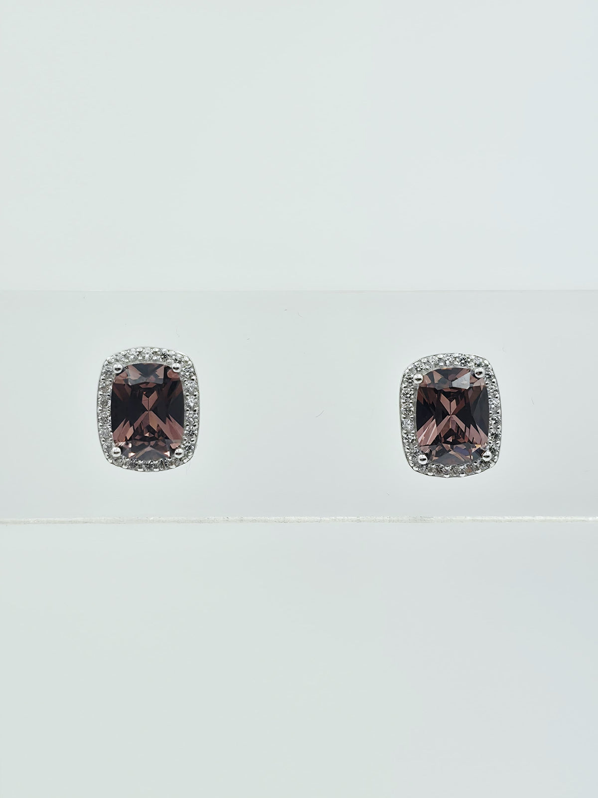 Cushion-Cut Stud Earrings