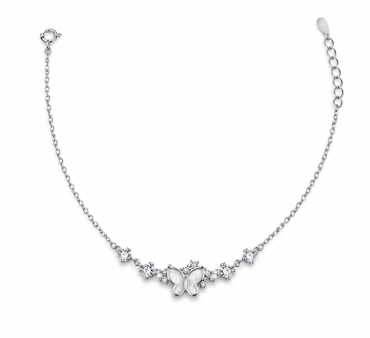 MOP Crystal Charm Bracelet