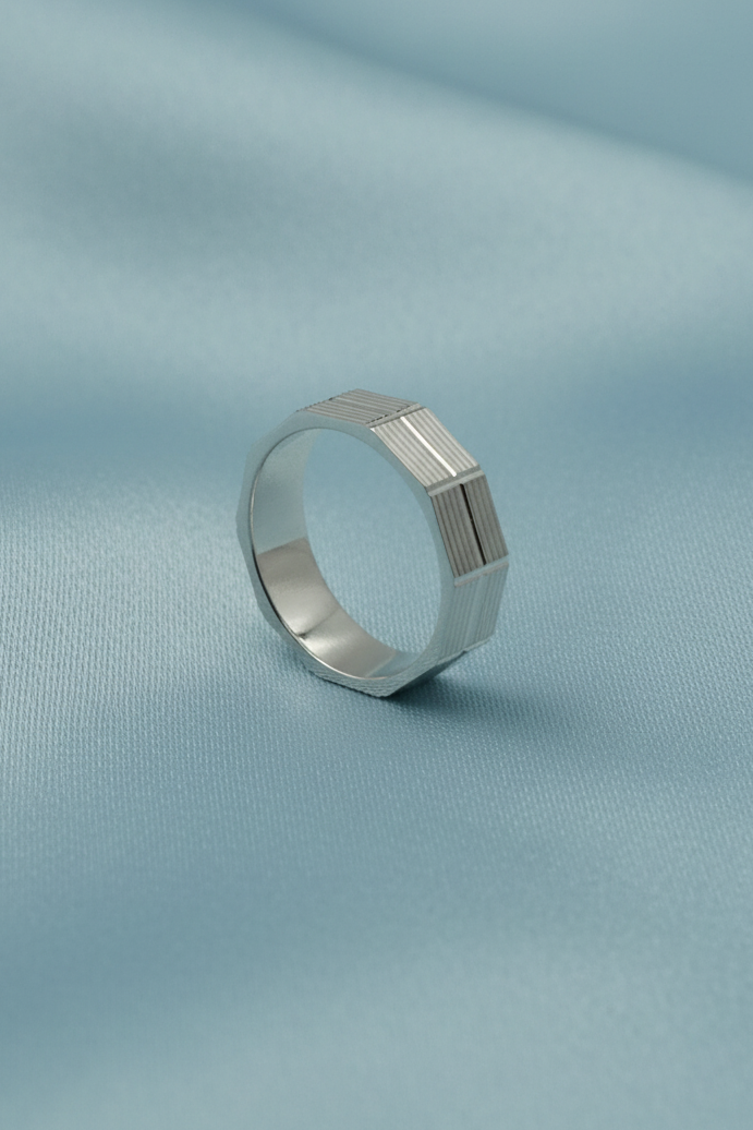 Matte Silver Band Ring