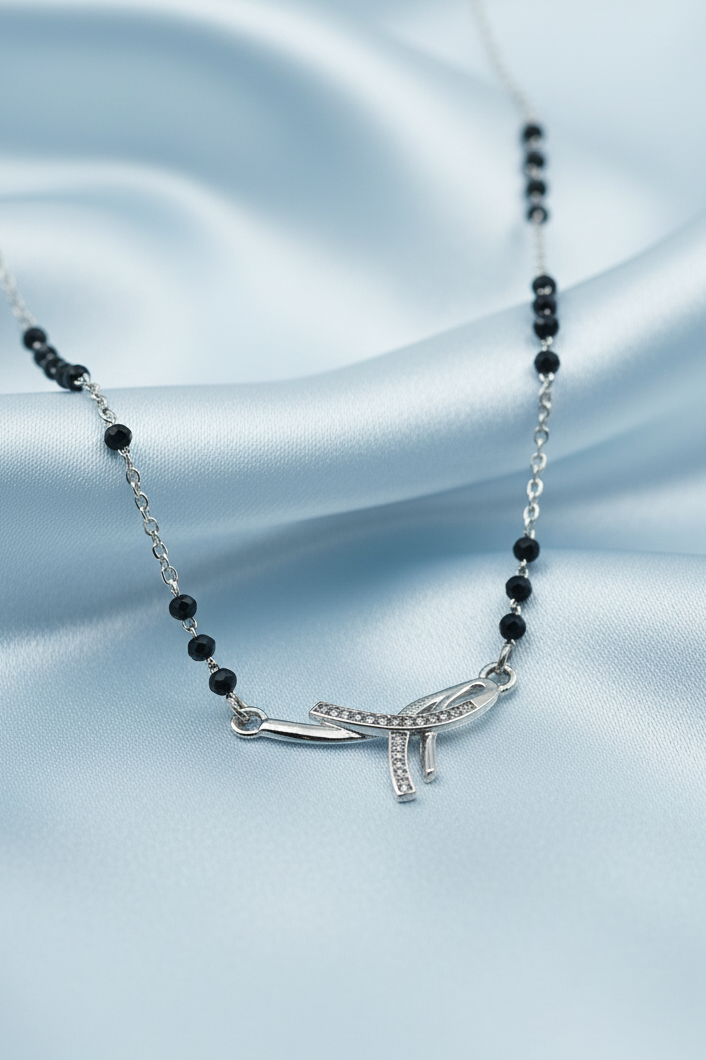 Ribbon Bow Pendant Mangalsutra