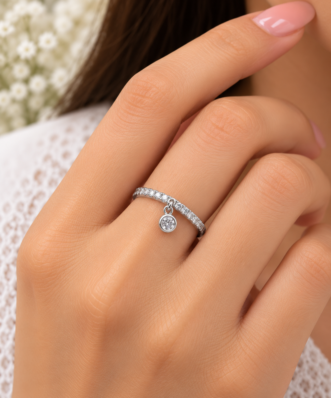 Drop Charm Ring