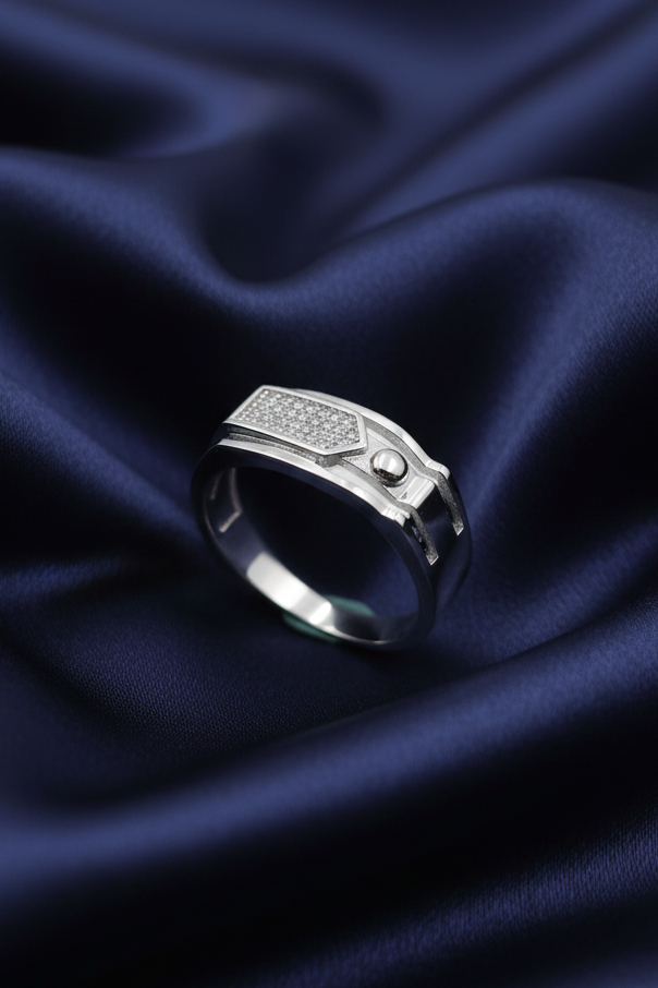 Pave Curved Men’s Ring