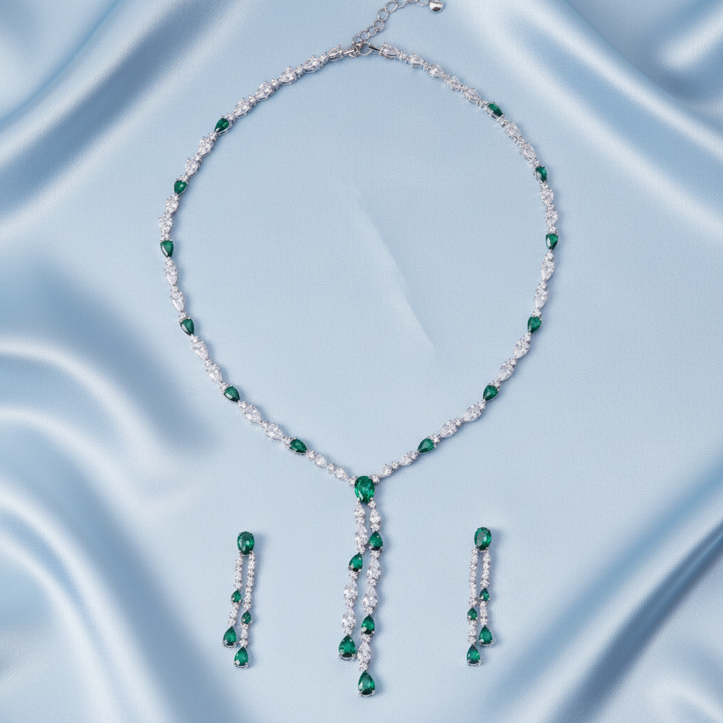 Ivy Falls Statement Drop Necklace Set
