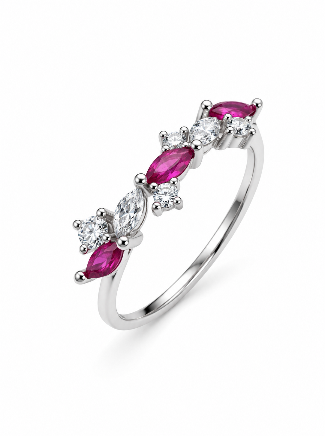 Pink Ruby Marquise Ring