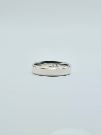 Timeless S925 Sterling Silver Bevelled Band (BR838)