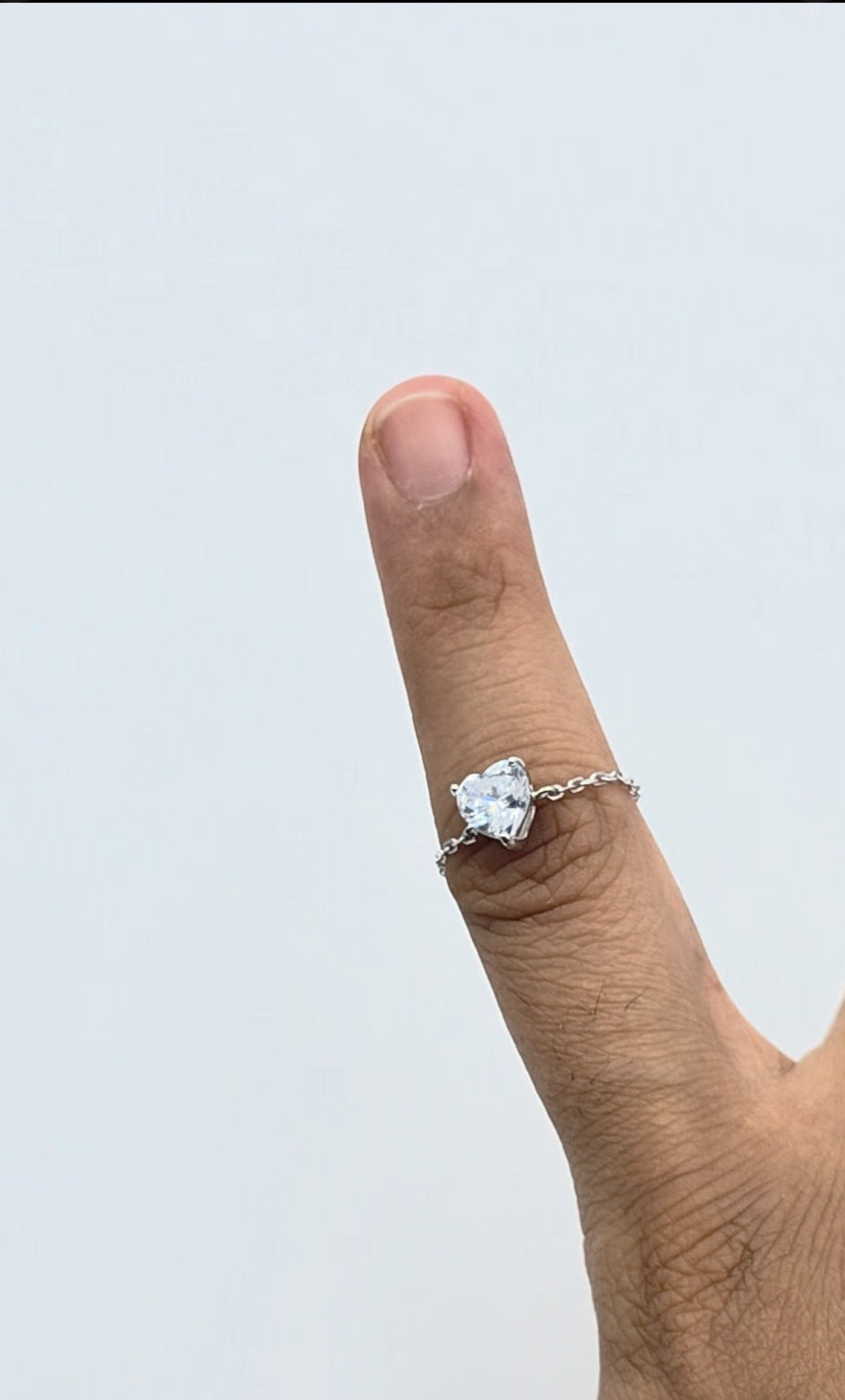 Heart Shape Chain Ring
