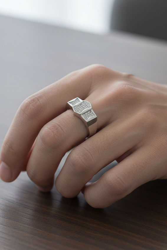 Three-Panel Geome Men’s Ring