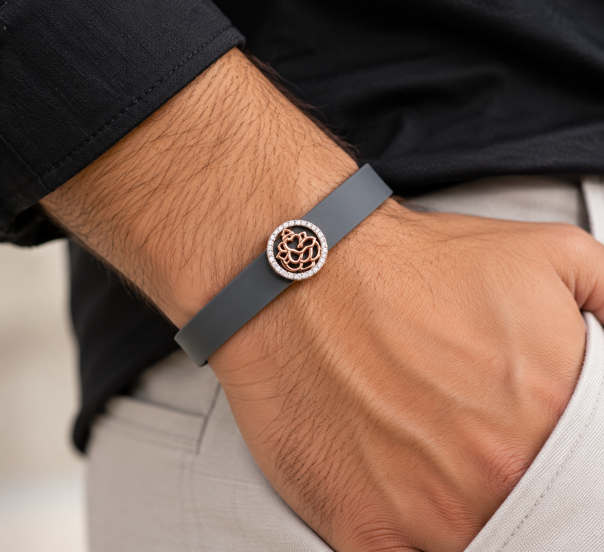 Ganesha Silicon Rakhi Bracelet