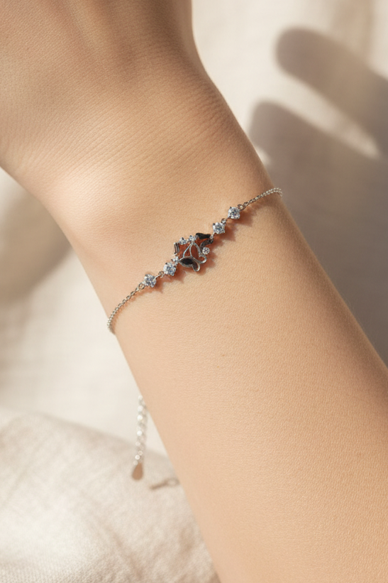 MOP Crystal Charm Bracelet