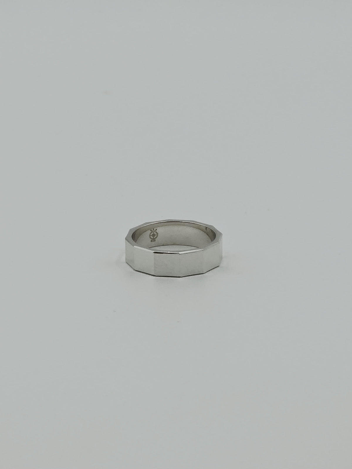 Hexagonal Silver Band Ring