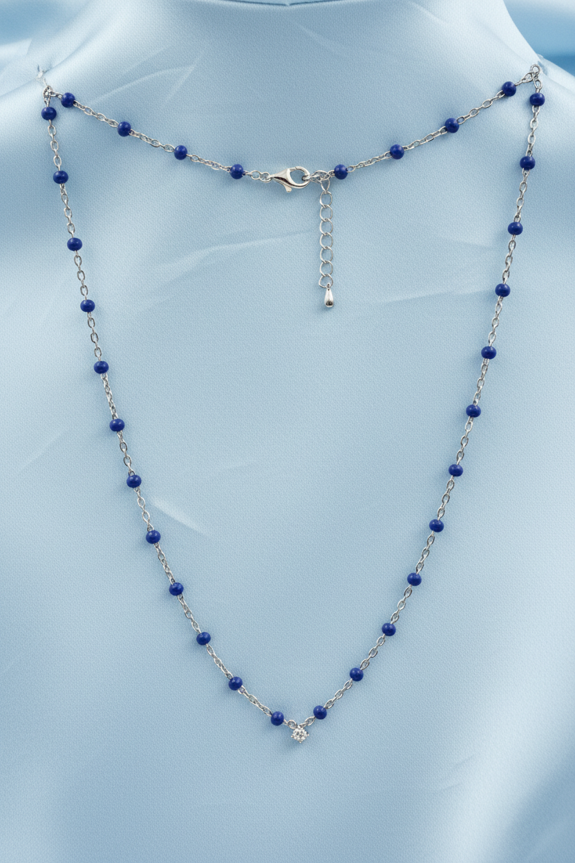 Blue Enamel Chain